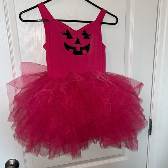 Ari Tutu Hot Pink Jack O' Lantern Pumpkin Halloween Tutu Sz 8-10 Barbiecore